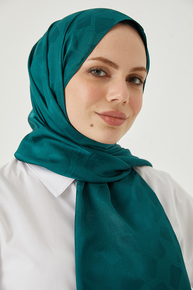 Karo Desen İpeksi Jakar Şal
